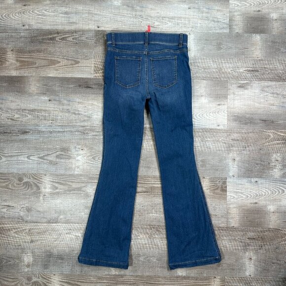 SPANX Denim Flare Leg Blue Jeans Woman High Waist Size M x 31" - Picture 7 of 12